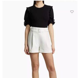 Elie Tahari Black Ruffle Sleeve Top NWT